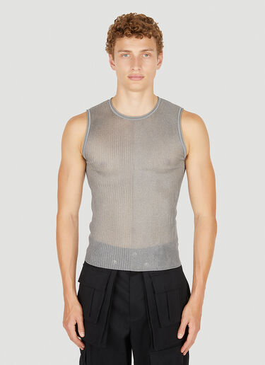 Dion Lee Ribbed Tank Top Grey dle0349005