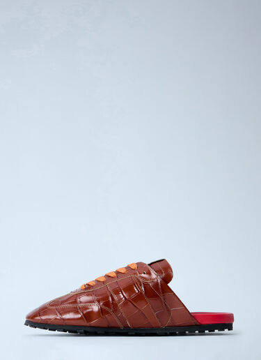 LN-CC® - Marni: Laced Leather Mules - Brown Marni Laced Leather Mules Brown mni0165011