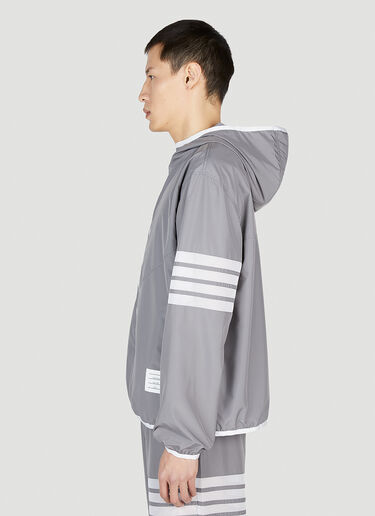 Packable Zip Up Jacket Thom Browne Packable Zip Up Jacket Dark Grey thb0151036