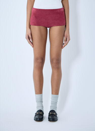 Gucci Suede Mini Shorts Red guc0259016