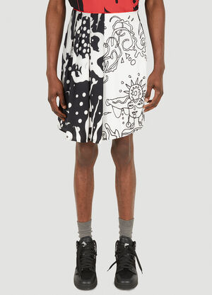Honey Fucking Dijon Fluid Asymmetric Skirt White hdj0348021