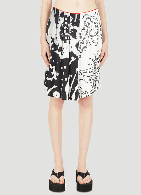 Balmain Fluid Asymmetric Skirt Grey bln0253009