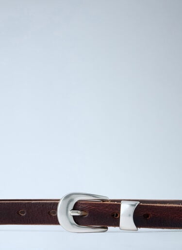 Our Legacy Leather Belt Brown our0164008