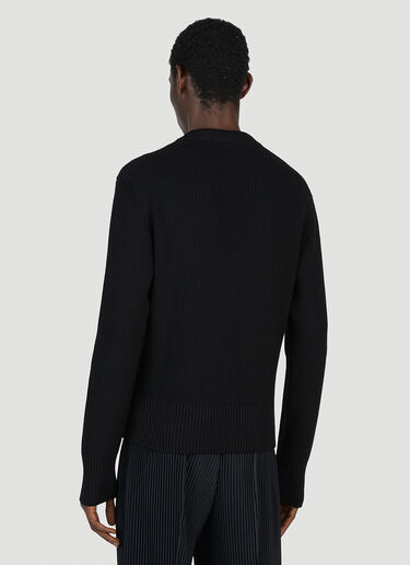 Maison Margiela Ribbed Pullover Sweater Black mla0151019