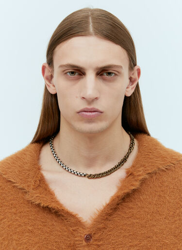 Dries Van Noten Contrast Chain Necklace Silver dvn0154039