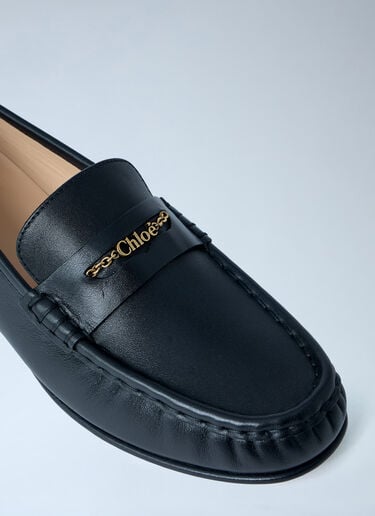 Chloé Leather Loafers Black chl0263066