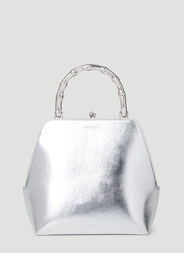 Jil Sander Goji Square Tote Bag Silver jil0253018