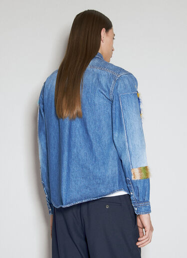 Marni Mohair Patches Denim Shirt Blue mni0155002