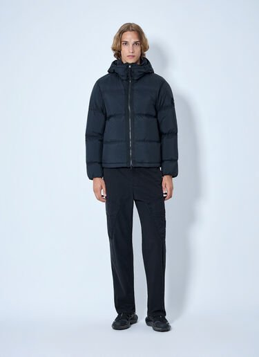LN-CC® - Stone Island: Padded Hooded Jacket - Black Stone Island Padded Hooded Jacket Black sto0165045
