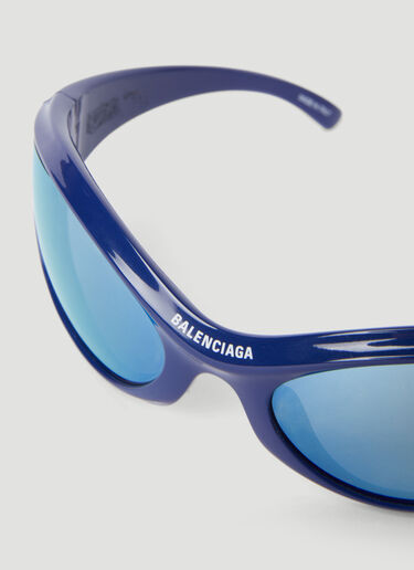 Balenciaga Dynamo Round Sunglasses Blue bcs0355003