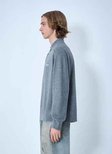 Acne Studios Wool Knit Polo Dark Grey acn0164028