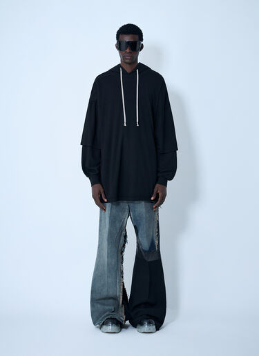 Rick Owens DRKSHDW Tommy Hustler Hooded T-Shirt Black drk0162008