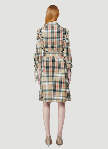 Burberry Claygate Check Trench Coat Beige bur0241071