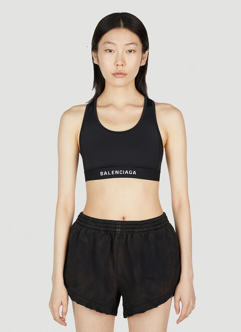 adidas by Stella McCartney Logo Athletic Bra Black asm0251025