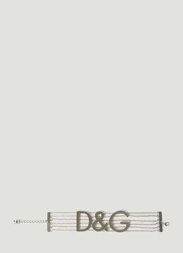 Dolce & Gabbana Kim D&G 铭牌项圈 银色 dol0252031