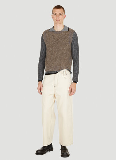 Eckhaus Latta Poet Knit Vest Brown eck0151006