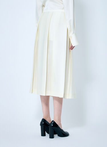 TOTEME Wool Silk Twinflower Skirt Cream tot0259036