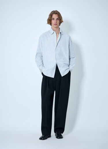 Jacquemus Patterned Cotton Poplin Shirt White jac0164017