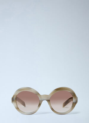Prada PR D08SU Round Sunglasses Beige lpr0366005