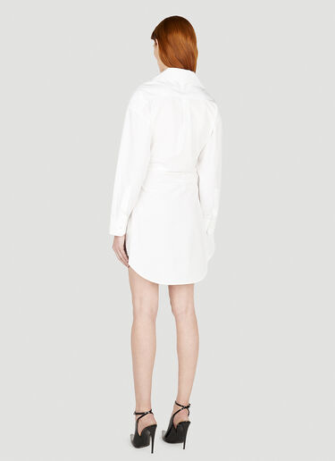 Alexander Wang Crystal Tie Shirt Dress White awg0251006