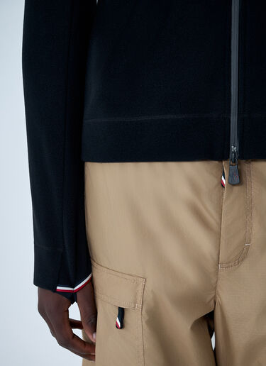 Moncler Grenoble Logo Patch Zip-Up Jacket Black mog0362001
