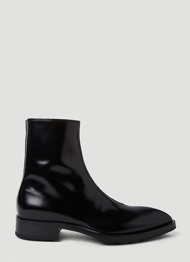 Jil Sander Pointed Toe Ankle Boots Black jil0250022