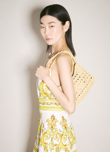 Dolce & Gabbana 3.5 拉菲草编单肩包 米色 dol0257017