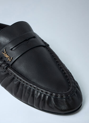 Logo Hardware Loafers Saint Laurent Logo Hardware Loafers Brown sla0262027