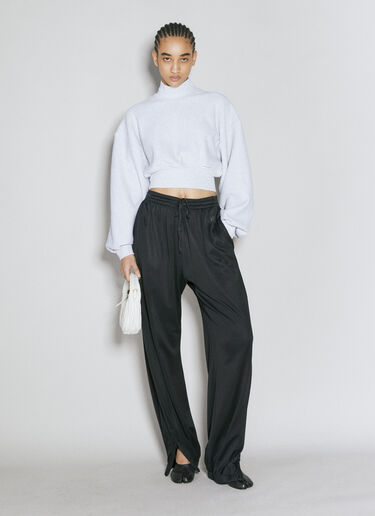 Alexander Wang 크롭 하이넥 스웨터 그레이 awg0255025