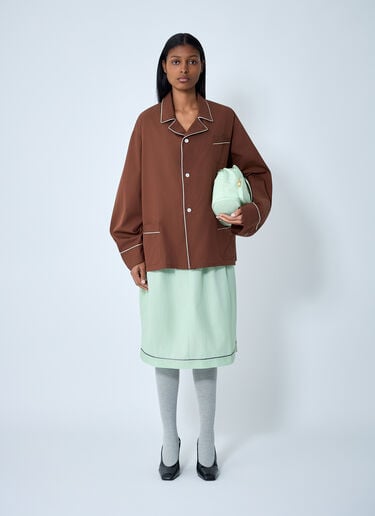 Cotton Midi Skirt Prada Cotton Midi Skirt Blue pra0262129