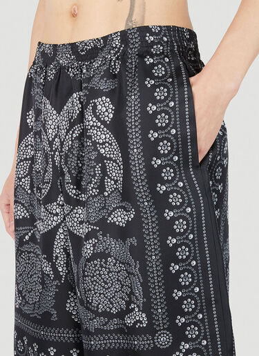 Versace Baroque Silk Shorts Black ver0151010