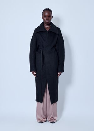 Rick Owens Dracucollar Belted Coat Black ric0265003