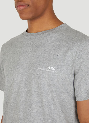 A.P.C. Item Address 프린트 티셔츠 그레이 apc0148010