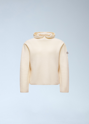 Moncler + Jil Sander Felted Wool Hooded Sweater White mjl0162005