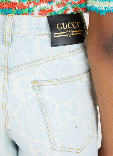 Gucci GG Denim Shorts Light Blue guc0250076