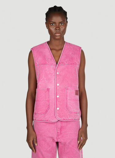 Acne Studios Face Patch Sleeveless Vest Pink acn0351008