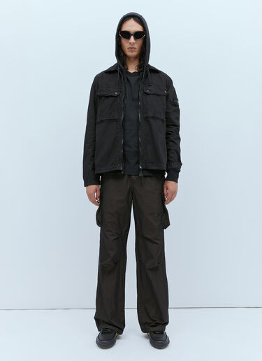 Stone Island Compass 贴饰衬衫外套 黑色 sto0154041