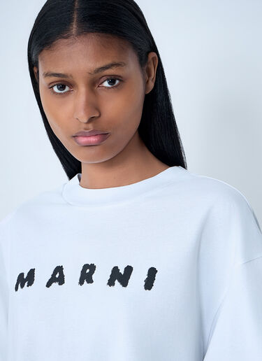 Marni Logo Motif T-Shirt White mni0263011