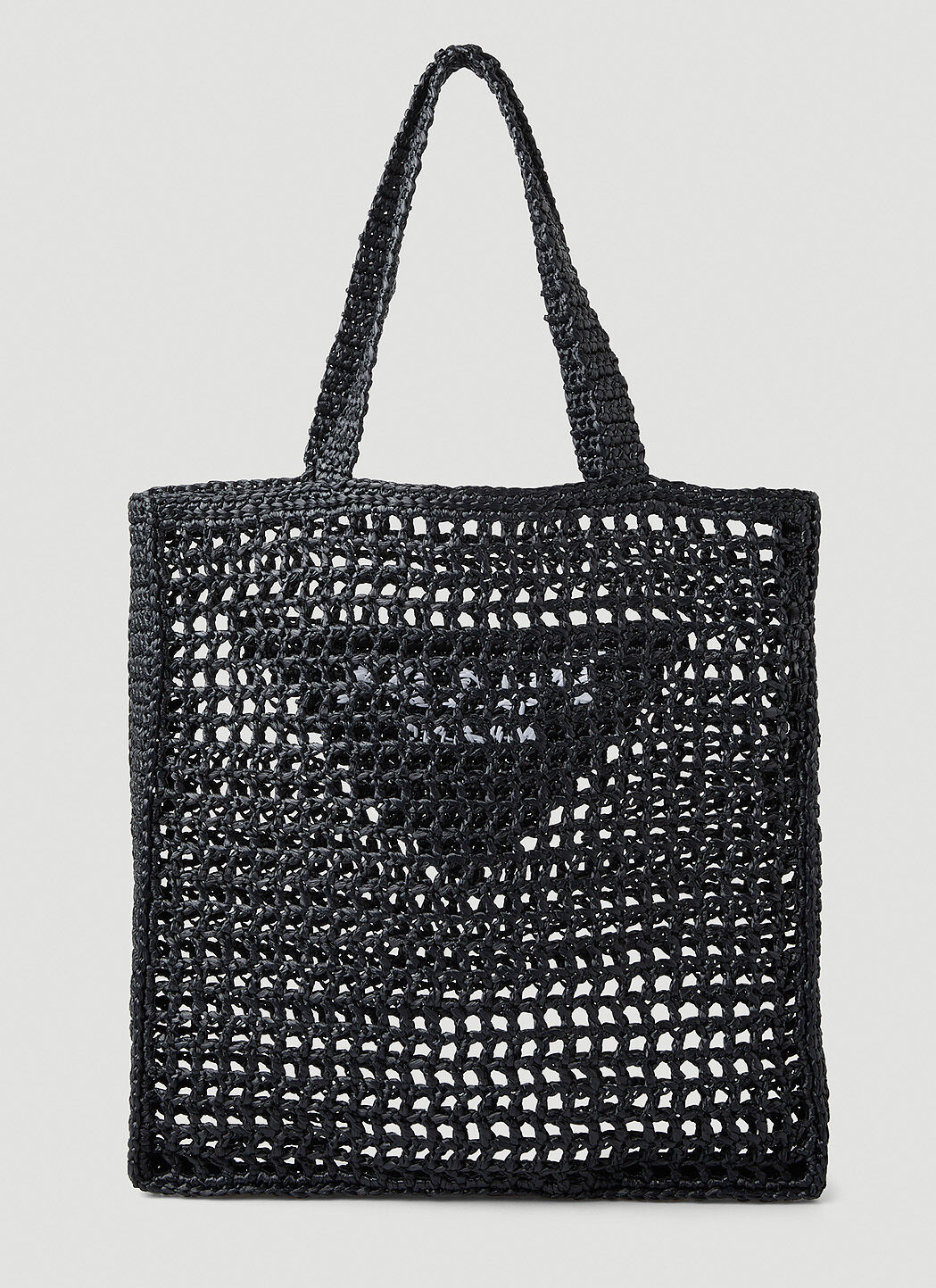 Prada Raffia Tote Bag in Black LN CC
