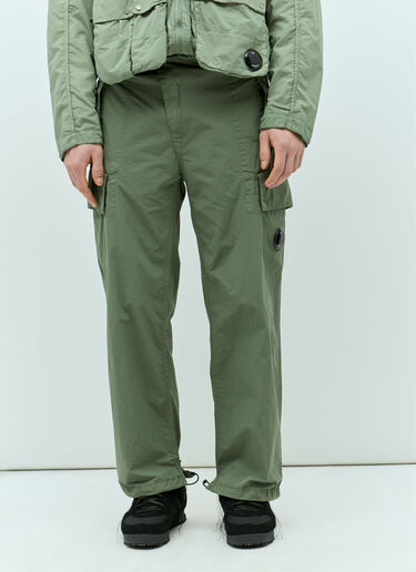 C.P. Company Flatt Nylon Cargo Pants Green pco0155014