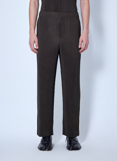 Homme Plissé Issey Miyake Embroidery Stripes Pants Brown hmp0166018