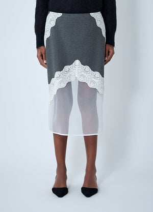 Jil Sander Wool Mid Skirt Black jil0262022