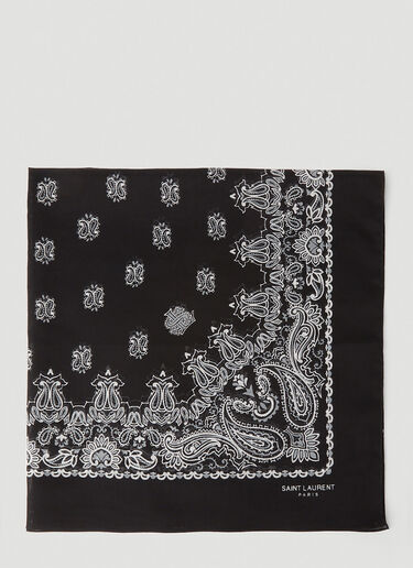 Saint Laurent Paisley Bandana Black sla0251184