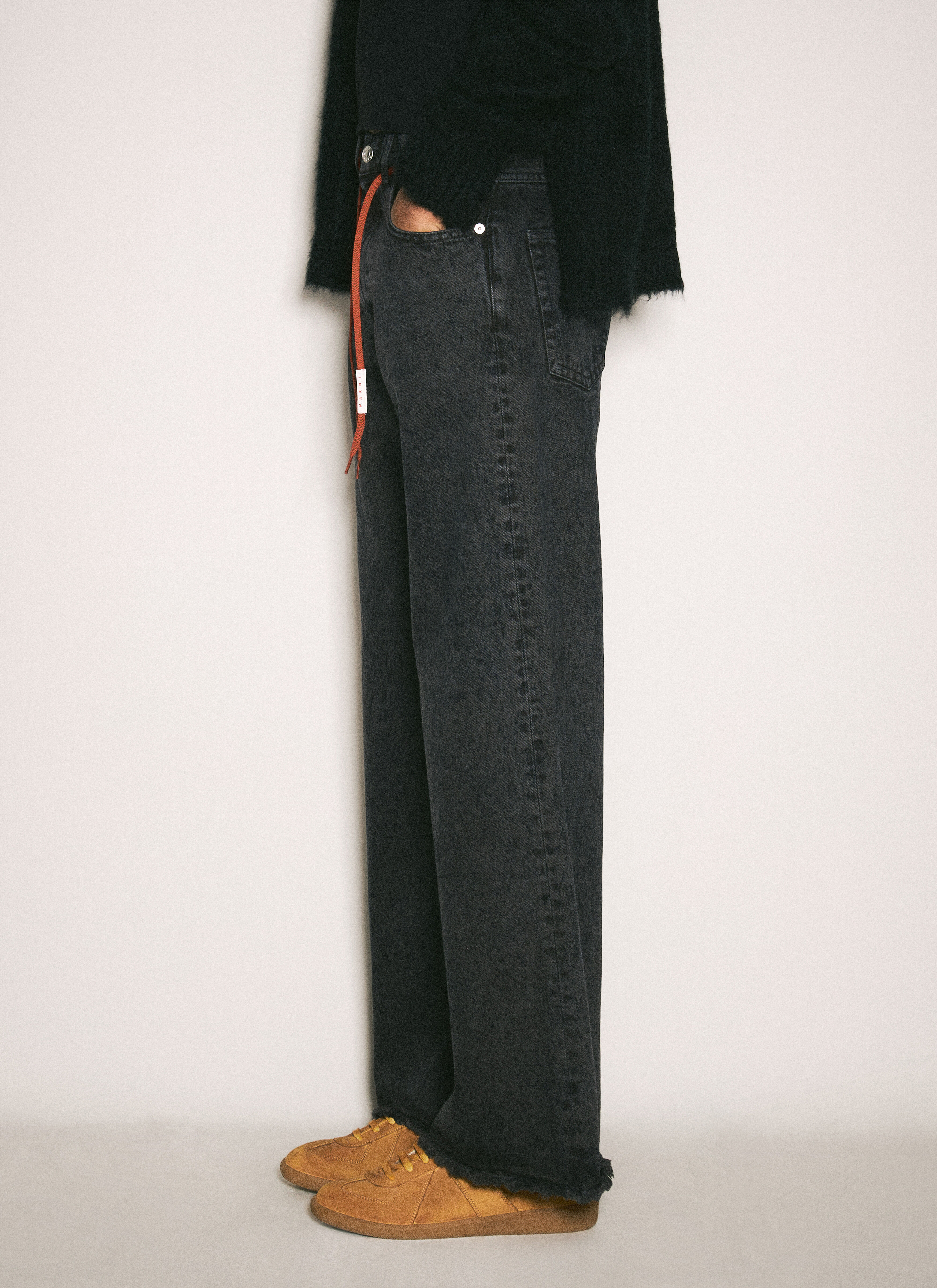 Marni Men's' Marble-Dyed Flared Jeans in Black | LN-CC®