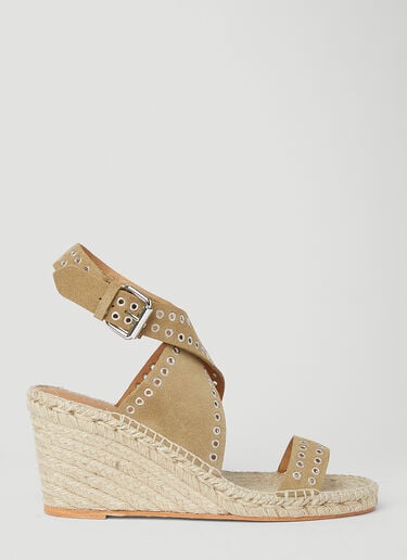 Isabel Marant Iriane High Heel Espadrilles Beige ibm0251035