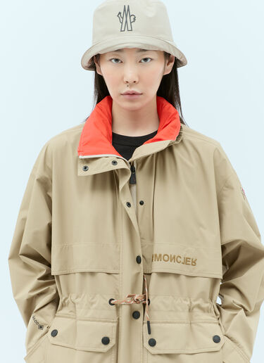 Moncler Grenoble Logo Applique Bucket Hat Beige mog0255009