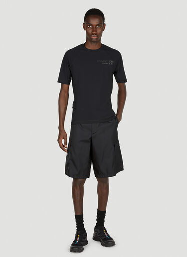 Moncler Grenoble Logo Patch T-Shirt Black mog0151005