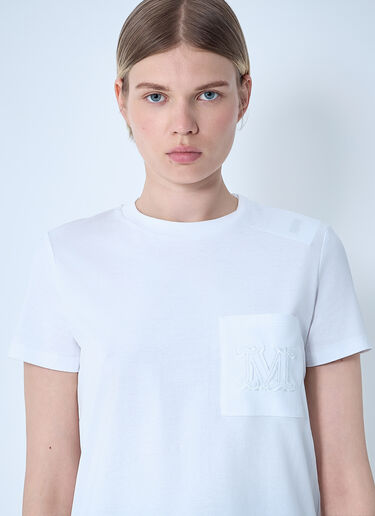로고 모티프 티셔츠 Max Mara 로고 모티프 티셔츠 화이트 max0261043