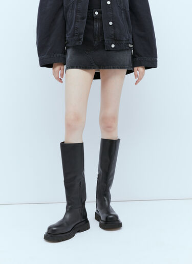 Falabella Chain Denim Mini Skirt Stella McCartney Falabella Chain Denim Mini Skirt Grey stm0253007