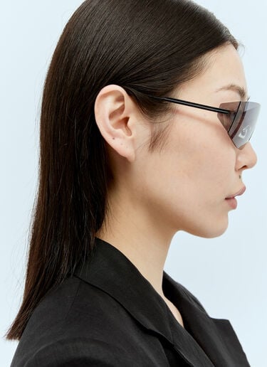Bottega Veneta Futuristic Shield Sunglasses Black bos0356001